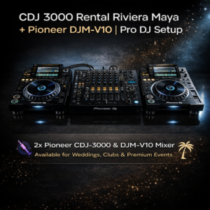 CDJ 3000 + Pioneer DJM-V10 Mixer Rental – Pro DJ Setup Riviera Maya
