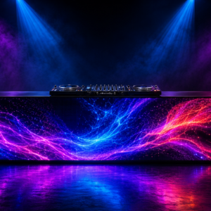 LED Video DJ Booth Rental | 3x1m P3.9 LED Front Display