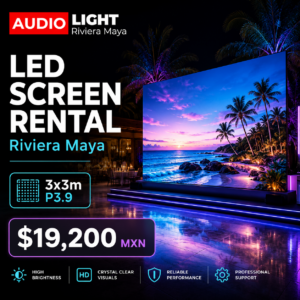 Premium LED Video Wall Rental | 3x3m P3.9 Screen for Events