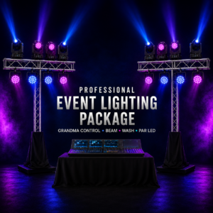 Professional Event Lighting Package | GrandMA Console + Beam & Wash Moving Heads
