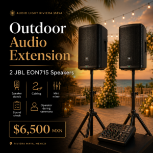 Outdoor Audio Extension with 2 JBL EON715 Speakers