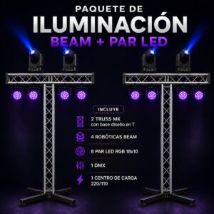 Professional Event Lighting Rental — Beam & LED Stage Setup