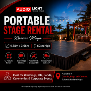 Portable Stage Rental Riviera Maya | 4.88m x 3.66m Event Stage