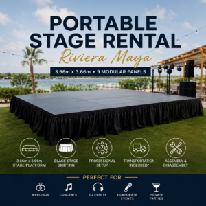 Portable Stage Rental Riviera Maya | 3.66m x 3.66m Event Stage